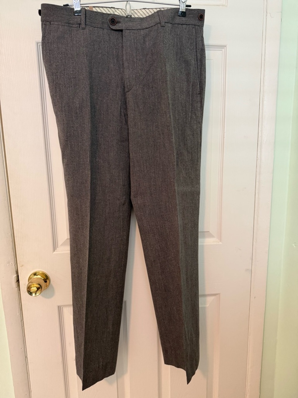Banana Republic Heritage Wool Blend Trouser Pants NWT Mens 32 X 32 Dark Charcoal